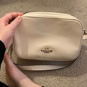 Cream Coach Purse Crossbody Bag